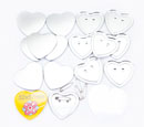 52x57mm Heart Safety Pin Button
