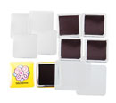 Square 58x58mm rubber magnet button